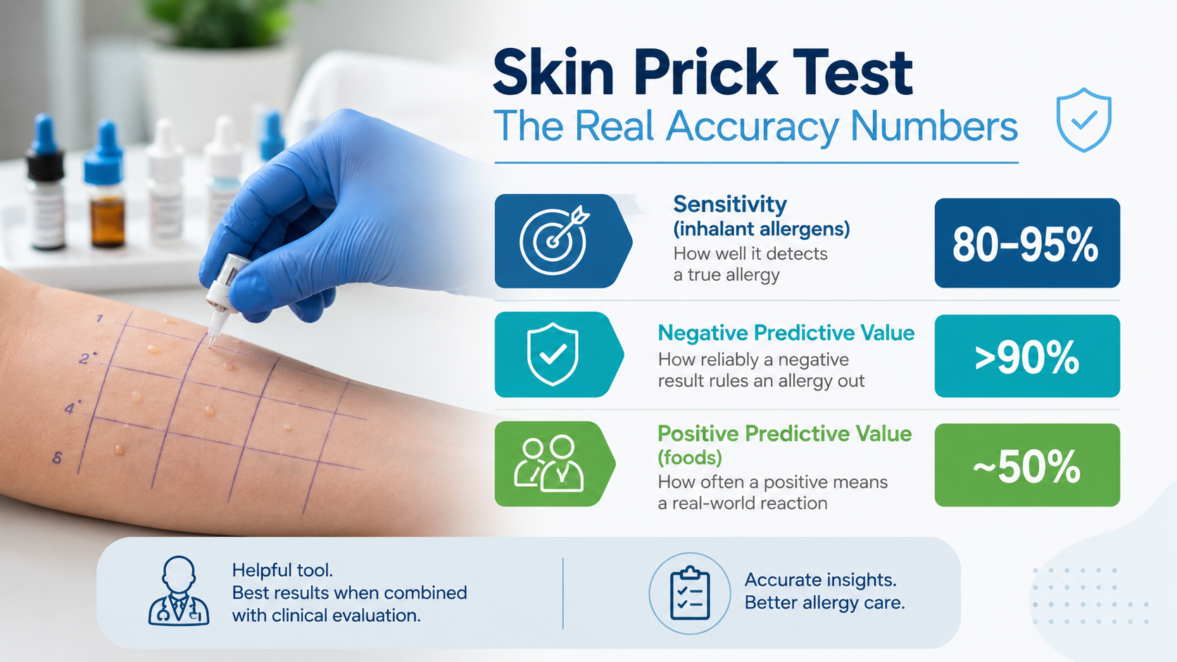 Skin prick test accuracy rates for allergy testing